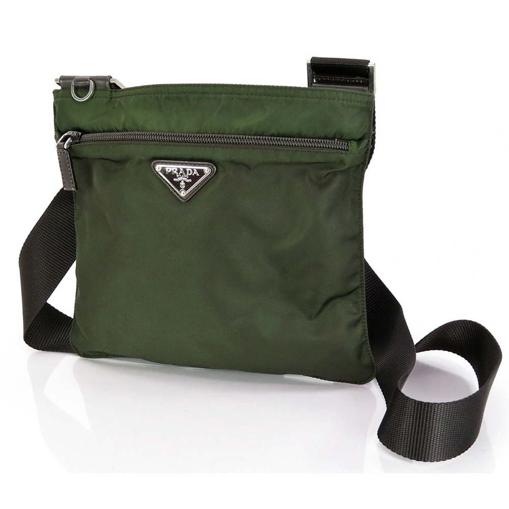 Prada Olive Green Messenger Bag